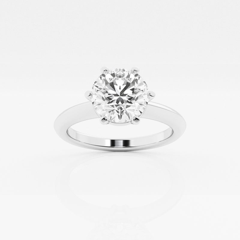 Solitaire Round Brilliant Engagement Ring in 18k white gold