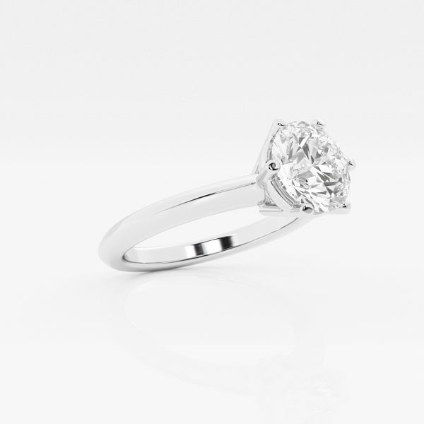 Solitaire Round Brilliant Engagement Ring in 18k white gold