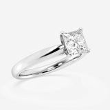 Solitaire princess cut diamond engagement ring