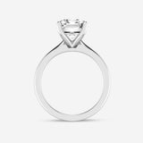 Solitaire Emerald cut diamond engagement ring