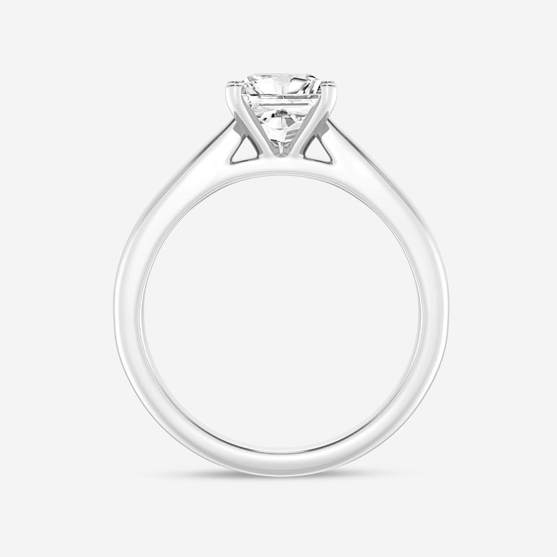 Solitaire princess cut diamond engagement ring