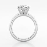 Solitaire marquise cut diamond engagement ring