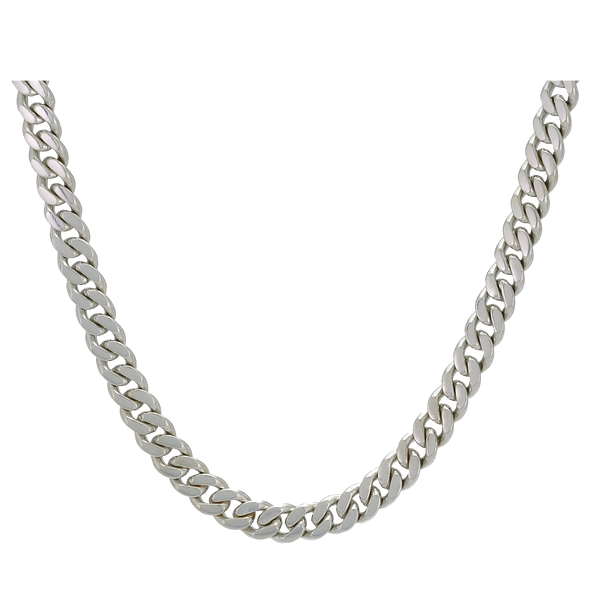 14ct White Gold Curb Chain 28″ 5mm