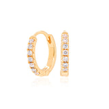 Huggie diamond earring hoop style