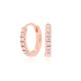 Huggie diamond earring hoop style