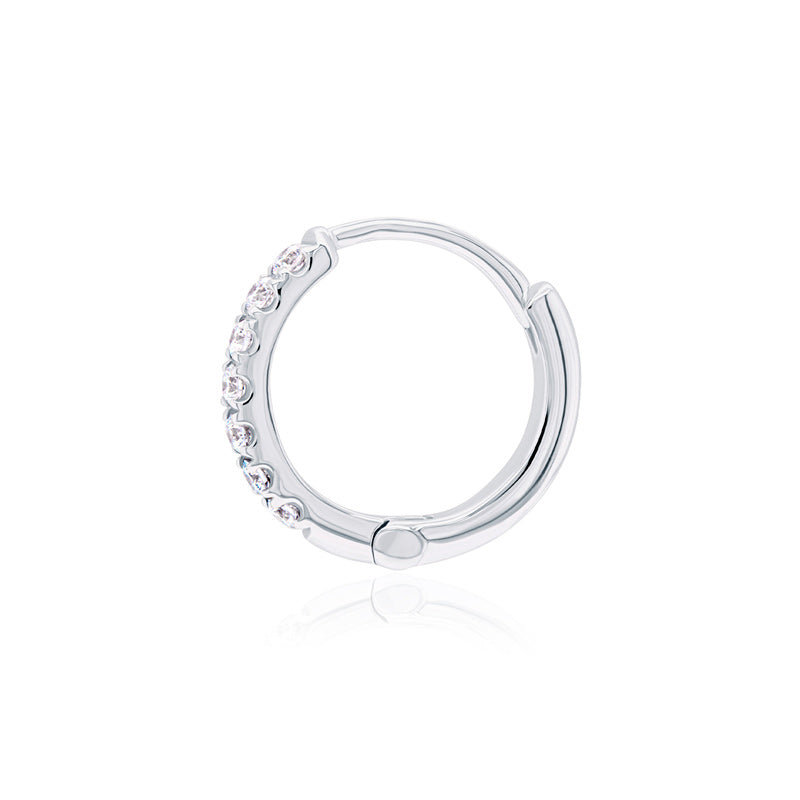 Huggie diamond earring hoop style