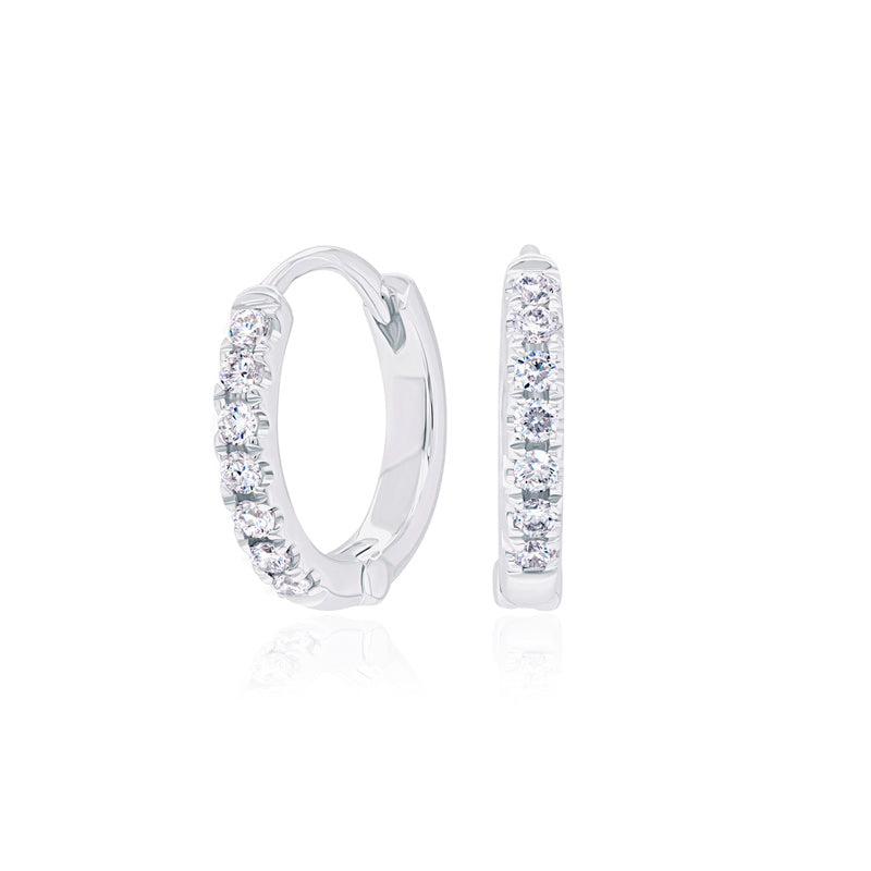 Huggie diamond earring hoop style