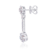 Diamond double drop earring