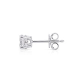 Solitaire round diamond stud earring