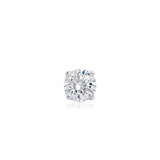 Solitaire round diamond stud earring