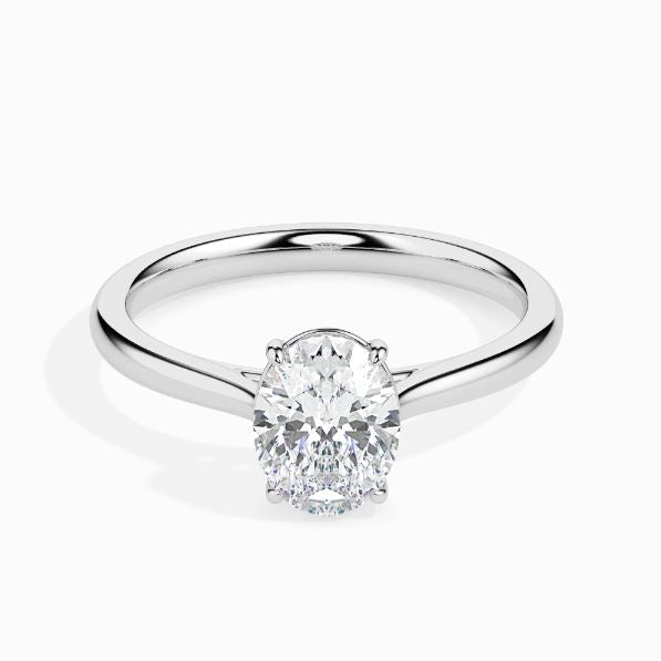 Solitaire Oval Cut Diamond Ring