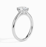 Solitaire princess cut diamond engagement ring