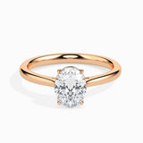 Solitaire Oval Cut Diamond Ring