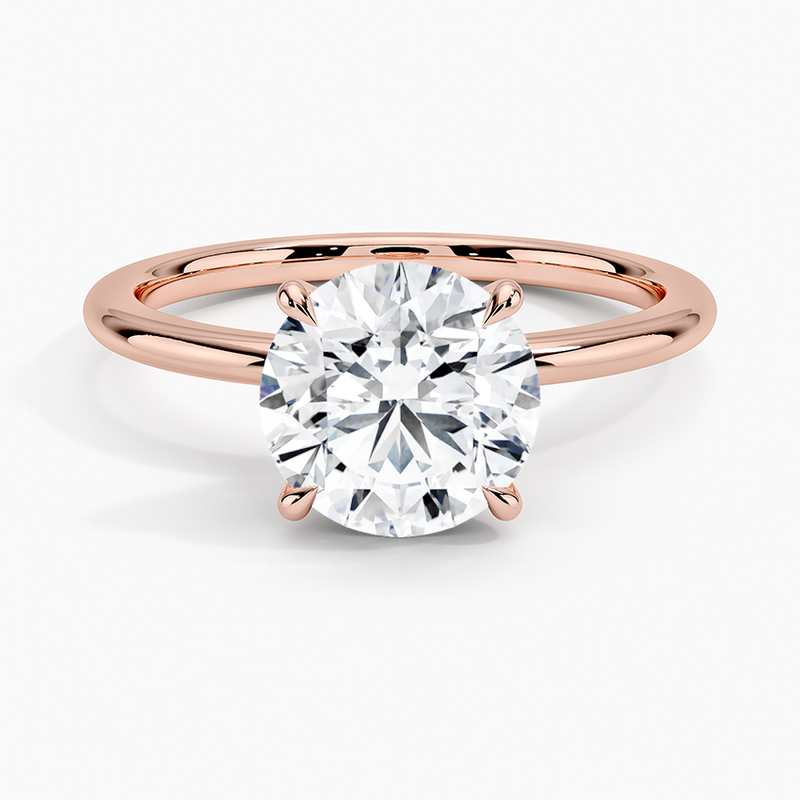 Solitaire Round Brilliant Engagement Ring in 18k white gold