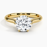 Solitaire Round Brilliant Engagement Ring in 18k white gold