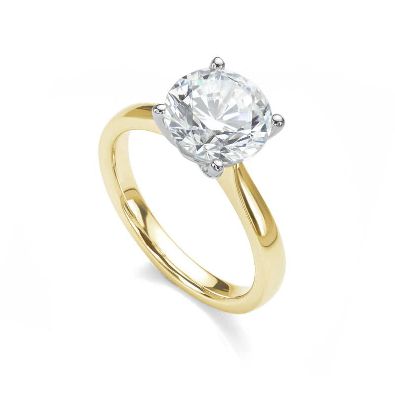 Solitaire Round Brilliant Engagement Ring in 18k white gold