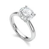 Solitaire Round Brilliant Engagement Ring in 18k white gold