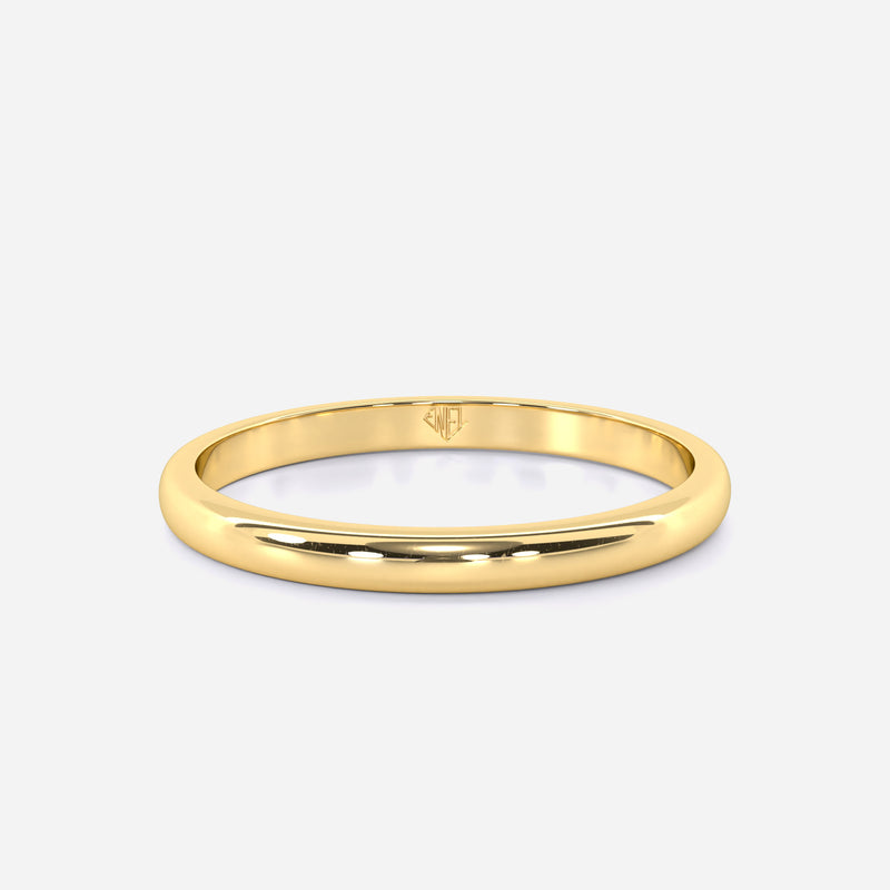 D Shape Court wedding band