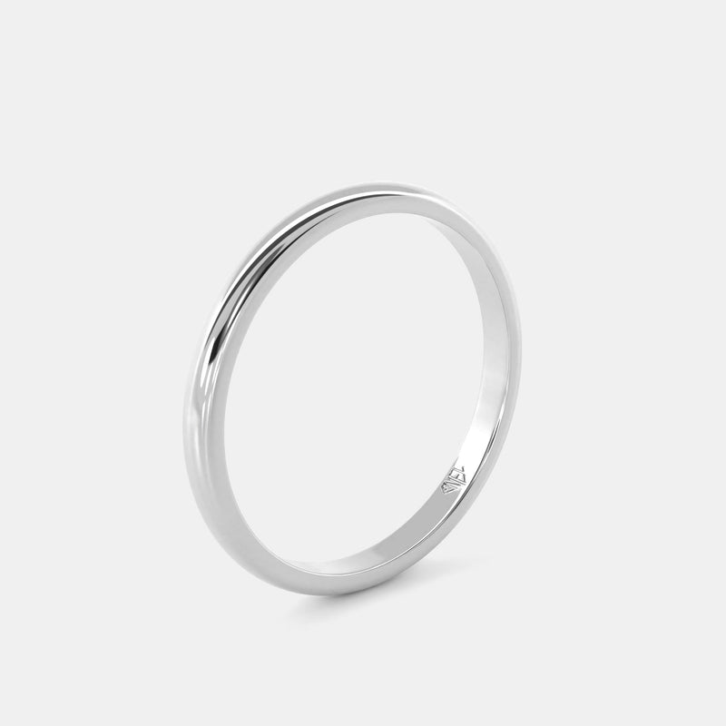 D Shape Court wedding band