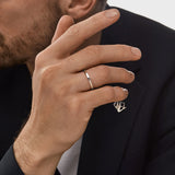 D Shape Court wedding band