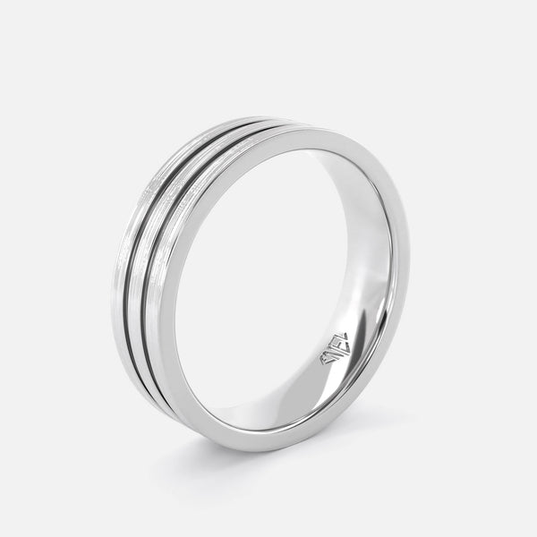 Double Groove Wedding band