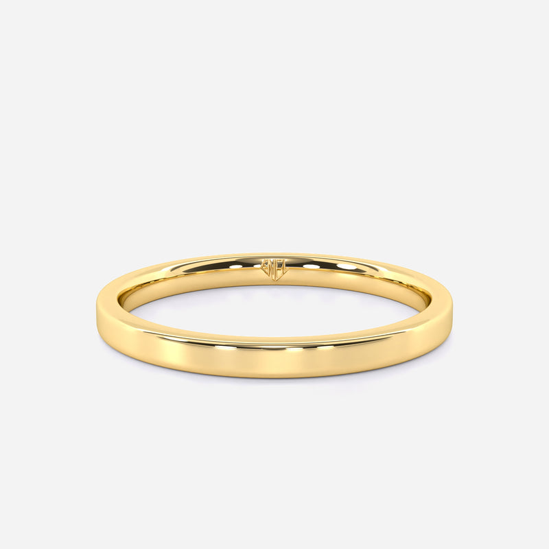 Flat Court Inner Rounded Wedding band