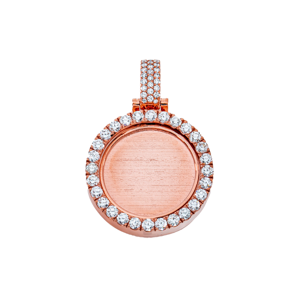 Memorial Pendant - 18K Rose Gold - Round Brilliant Diamonds