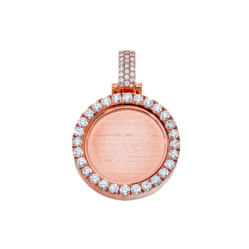 Memorial Pendant - 18K Rose Gold - Round Brilliant Diamonds