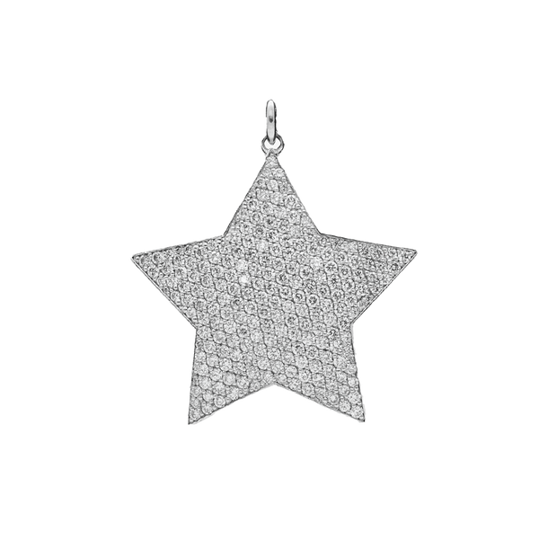 The Diamond Star Pendant - White 18kt Gold