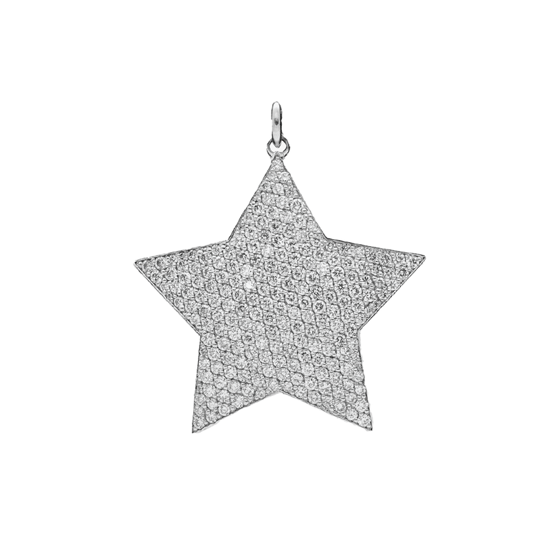 The Diamond Star Pendant - White 18kt Gold