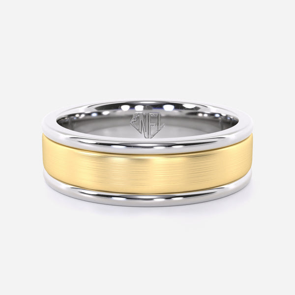 Customizable Two-Tone Wedding Band