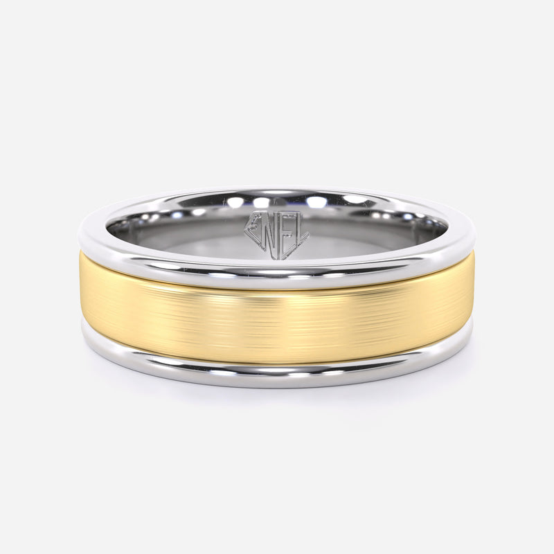 Customizable Two-Tone Wedding Band