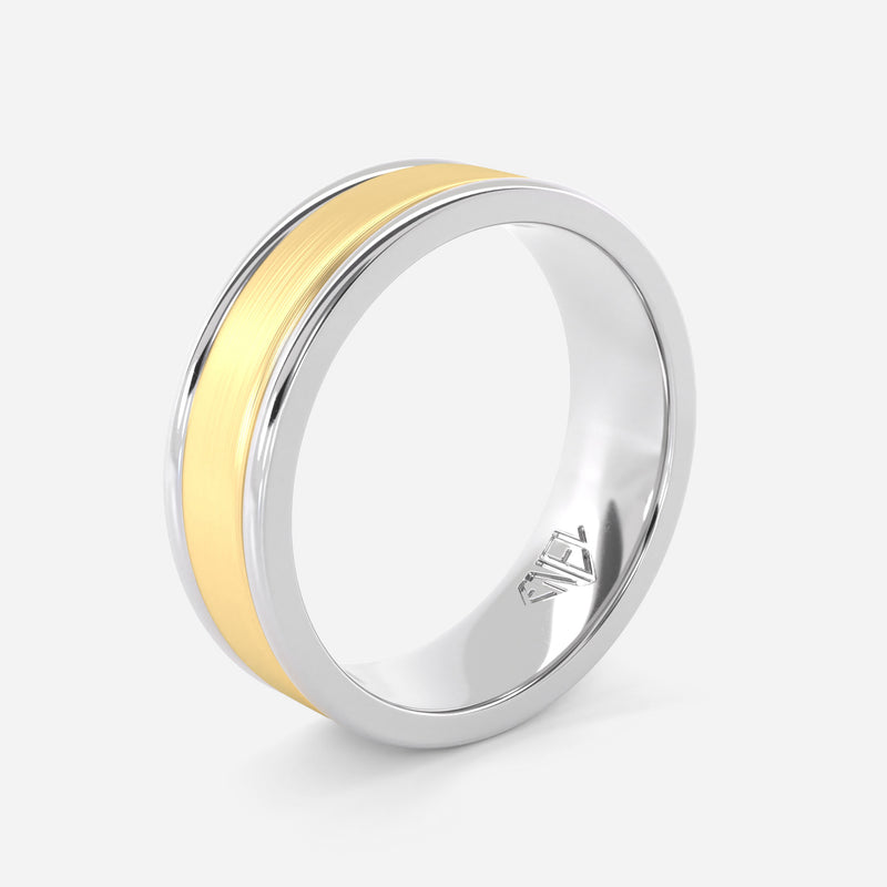 Customizable Two-Tone Wedding Band