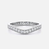 V-Shaped Diamond Matching Wedding Ring