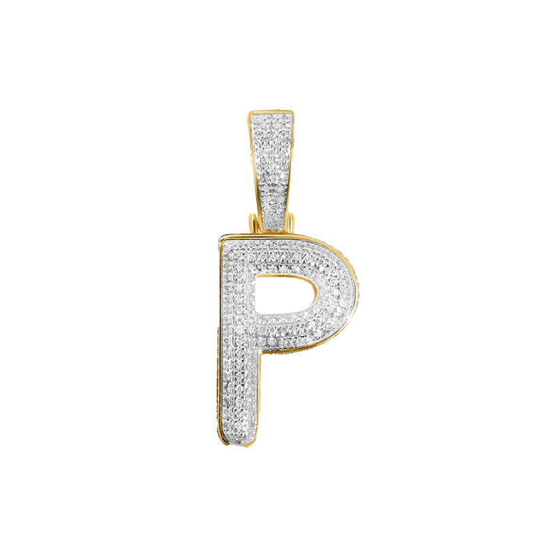 pendant diamond p pendant in 14k yellow gold ctw 2