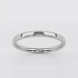 Flat Court Inner Rounded Wedding band