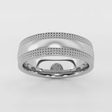 Double Milgrain Edge Wedding Ring