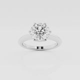 Solitaire Round Brilliant Engagement Ring in 18k white gold