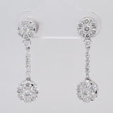 Diamond double drop earring