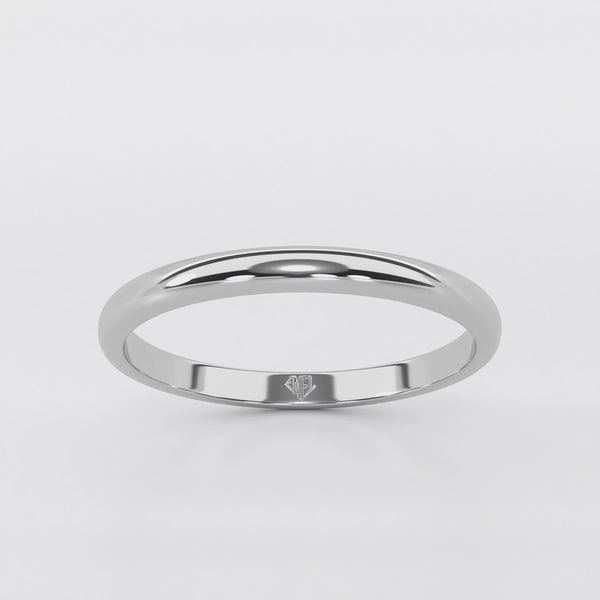 D Shape Court wedding band