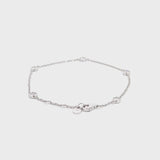 Bezel set diamond bracelet