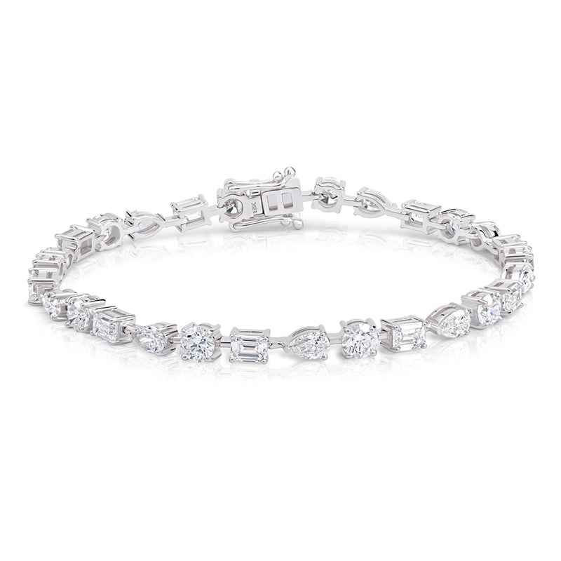 Milan Multi-Shape Diamond Tennis Bracelet