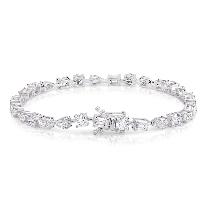 Milan Multi-Shape Diamond Tennis Bracelet