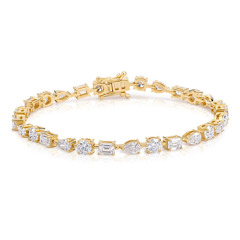 Milan Multi-Shape Diamond Tennis Bracelet