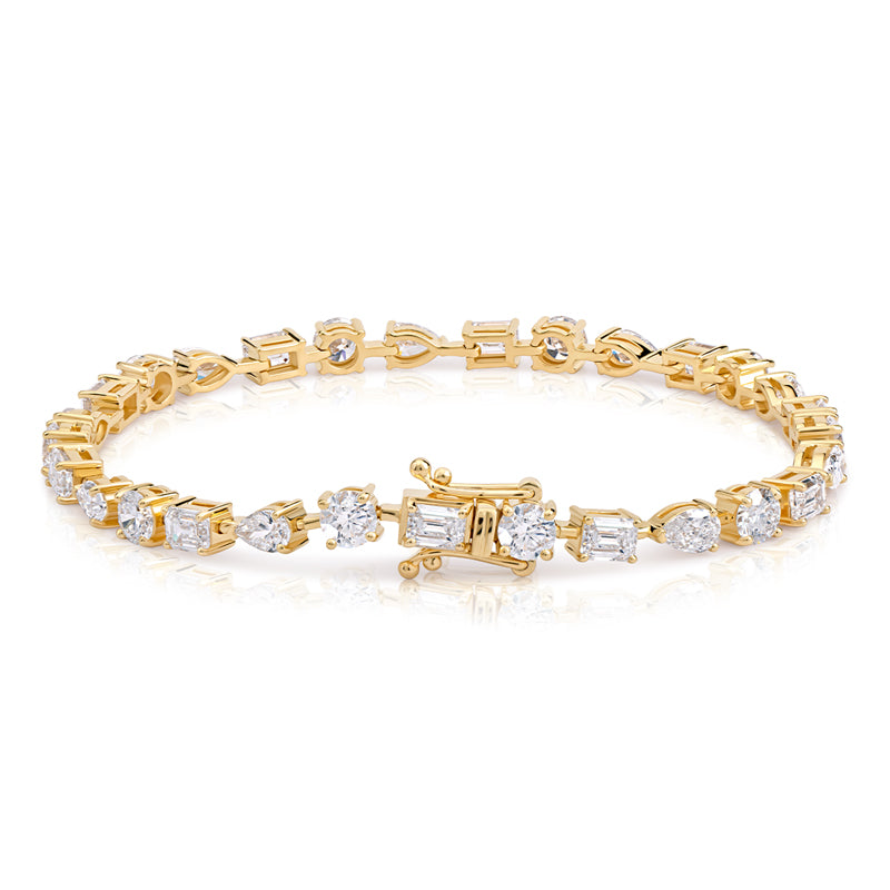 Milan Multi-Shape Diamond Tennis Bracelet