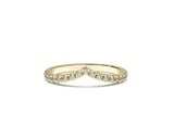 V-Shaped Diamond Matching Wedding Ring