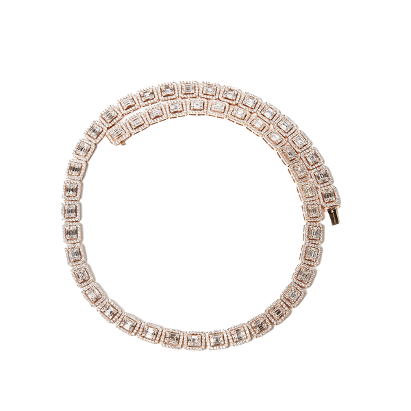 DIAMOND BAGUETTE CHAIN - ROSE GOLD 18" - 24"