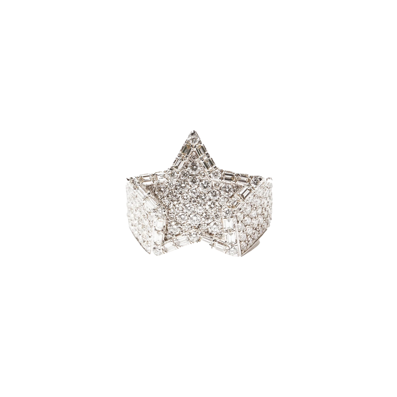 BAGUETTE DIAMOND STAR RING